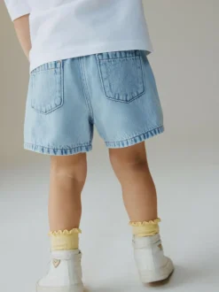 Next Pull On Denim Shorts (3mths-10yrs) Light Blue Sale