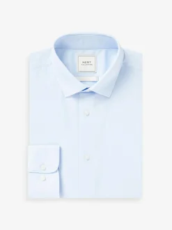 Next Light Blue Regular Fit Easy Care Single Cuff Smart Shirt Hot