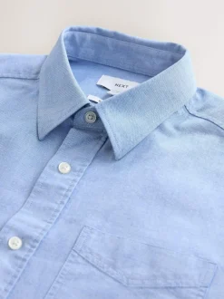 Next Light Blue Regular Fit Long Sleeve Oxford Shirt Discount