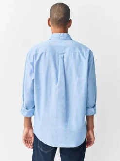 Next Light Blue Regular Fit Long Sleeve Oxford Shirt