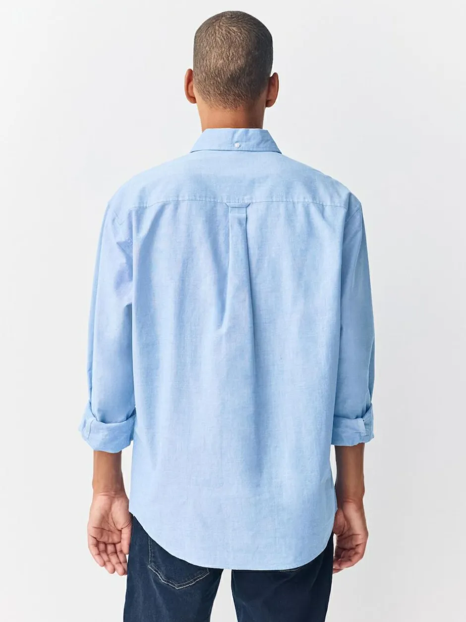 Next Light Blue Regular Fit Long Sleeve Oxford Shirt