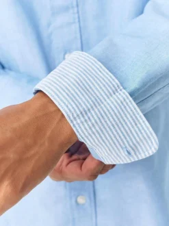 Next Light Blue Regular Fit Long Sleeve Oxford Shirt
