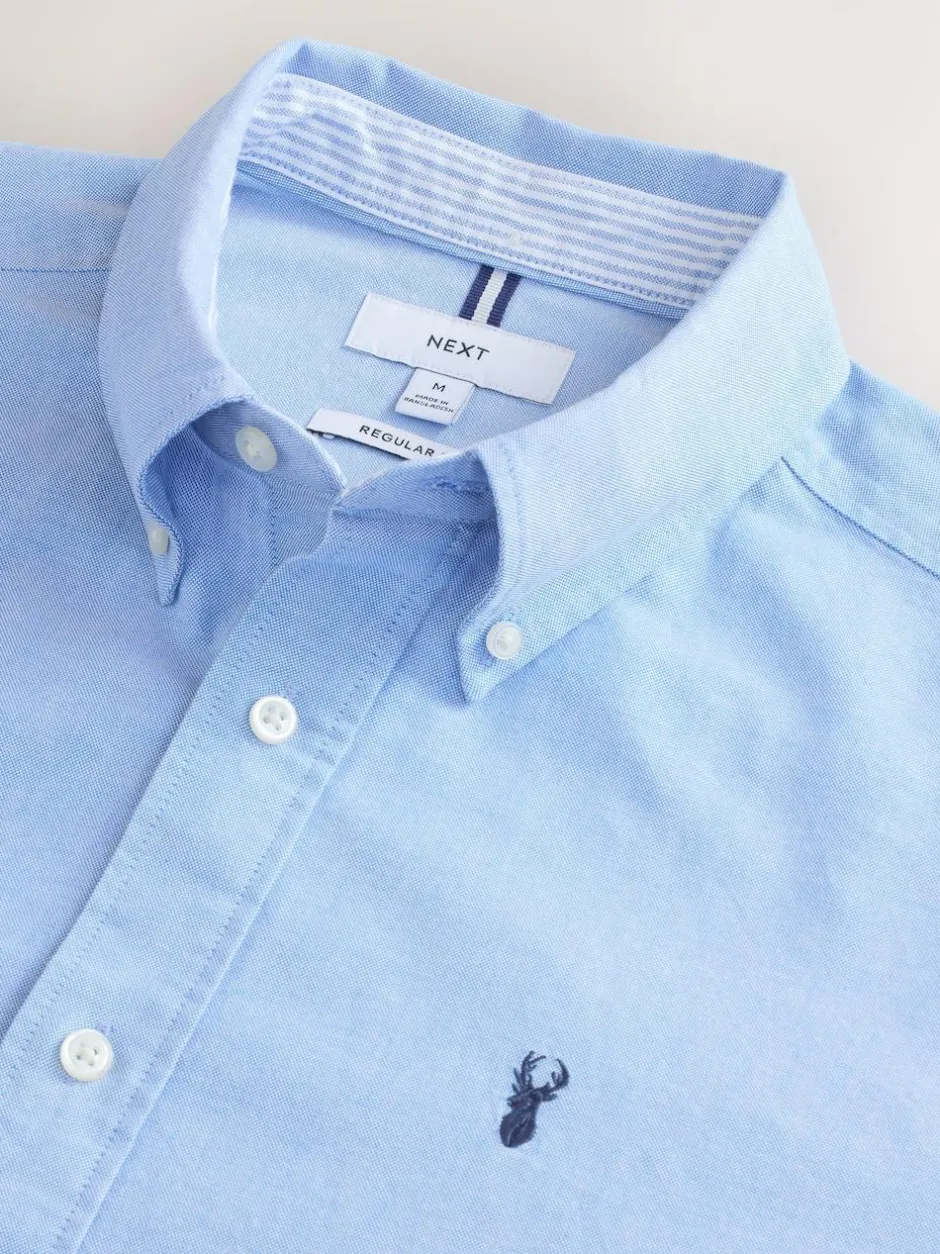 Next Light Blue Regular Fit Long Sleeve Oxford Shirt