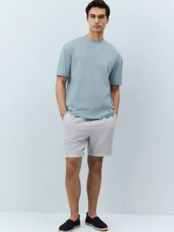 Next Light Blue Relaxed Fit Heavyweight T-Shirt Online