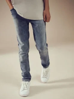 Next Skinny Fit Stretch Elasticated Waist Jeans (3-16yrs) Light Blue Outlet