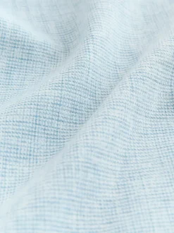 Next Standard Collar Cotton Linen Blend Long Sleeve Shirt Light Blue Discount