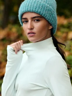 Next Thermal Soft Touch Long Sleeve High Neck Top Light Blue
