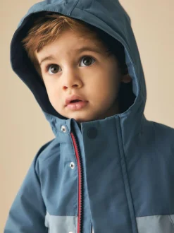 Next Waterproof Fleece Lined Anorak (3mths-7yrs) Light Blue Online