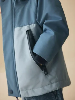 Next Waterproof Fleece Lined Anorak (3mths-7yrs) Light Blue Online