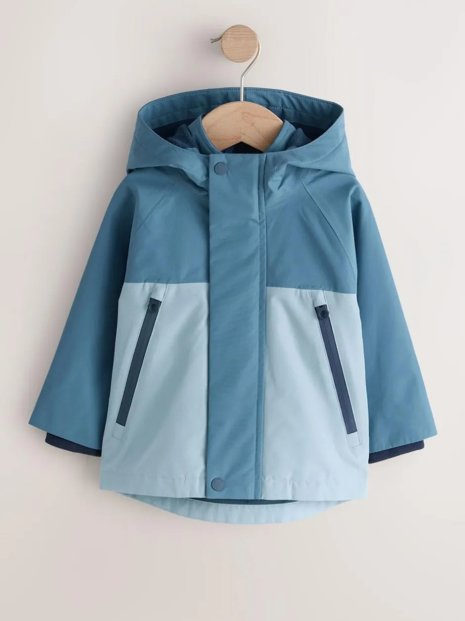 Next Waterproof Fleece Lined Anorak (3mths-7yrs) Light Blue Online