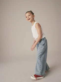 Next Wide Leg Jeans (3-16yrs) Light Blue New
