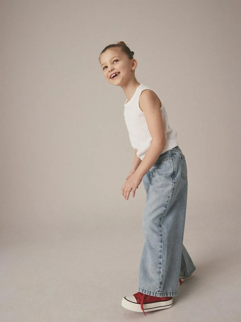 Next Wide Leg Jeans (3-16yrs) Light Blue New