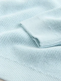 Next Light Blue Without Stag Cotton Crew Neck Knitted Jumper (3-16yrs) Online