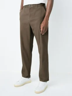 Next Light Brown Regular Tapered Fit Stretch Chinos Trousers Discount
