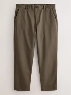 Next Light Brown Regular Tapered Fit Stretch Chinos Trousers Discount