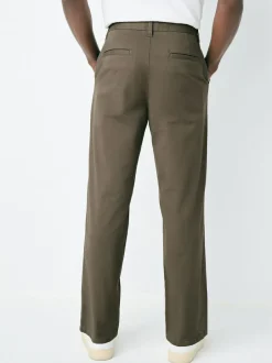 Next Light Brown Relaxed Fit Stretch Chinos Trousers Sale
