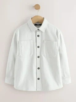 Next Brushed Overshirt (3-16yrs) Light Grey
