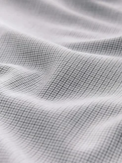 Next Light Grey Regular Fit Check Soft Touch 100% Cotton Smart Long Sleeve Shirt Hot