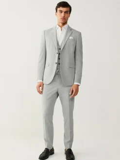 Next Regular Fit Motionflex Stretch Waistcoat Light Grey Discount