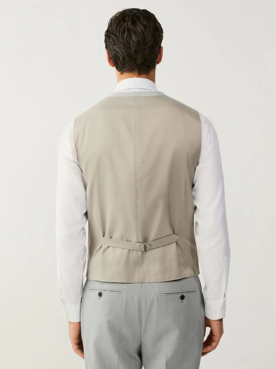 Next Regular Fit Motionflex Stretch Waistcoat Light Grey Discount