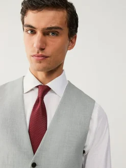 Next Regular Fit Motionflex Stretch Waistcoat Light Grey Discount