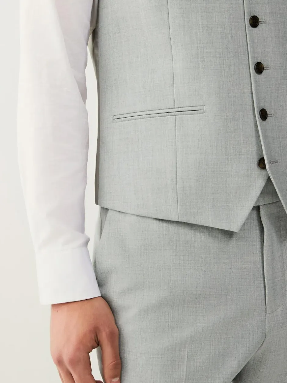Next Regular Fit Motionflex Stretch Waistcoat Light Grey Discount