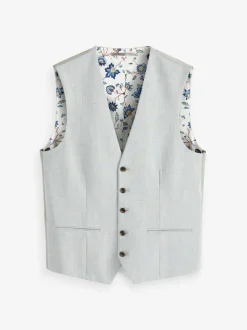 Next Regular Fit Motionflex Stretch Waistcoat Light Grey Discount