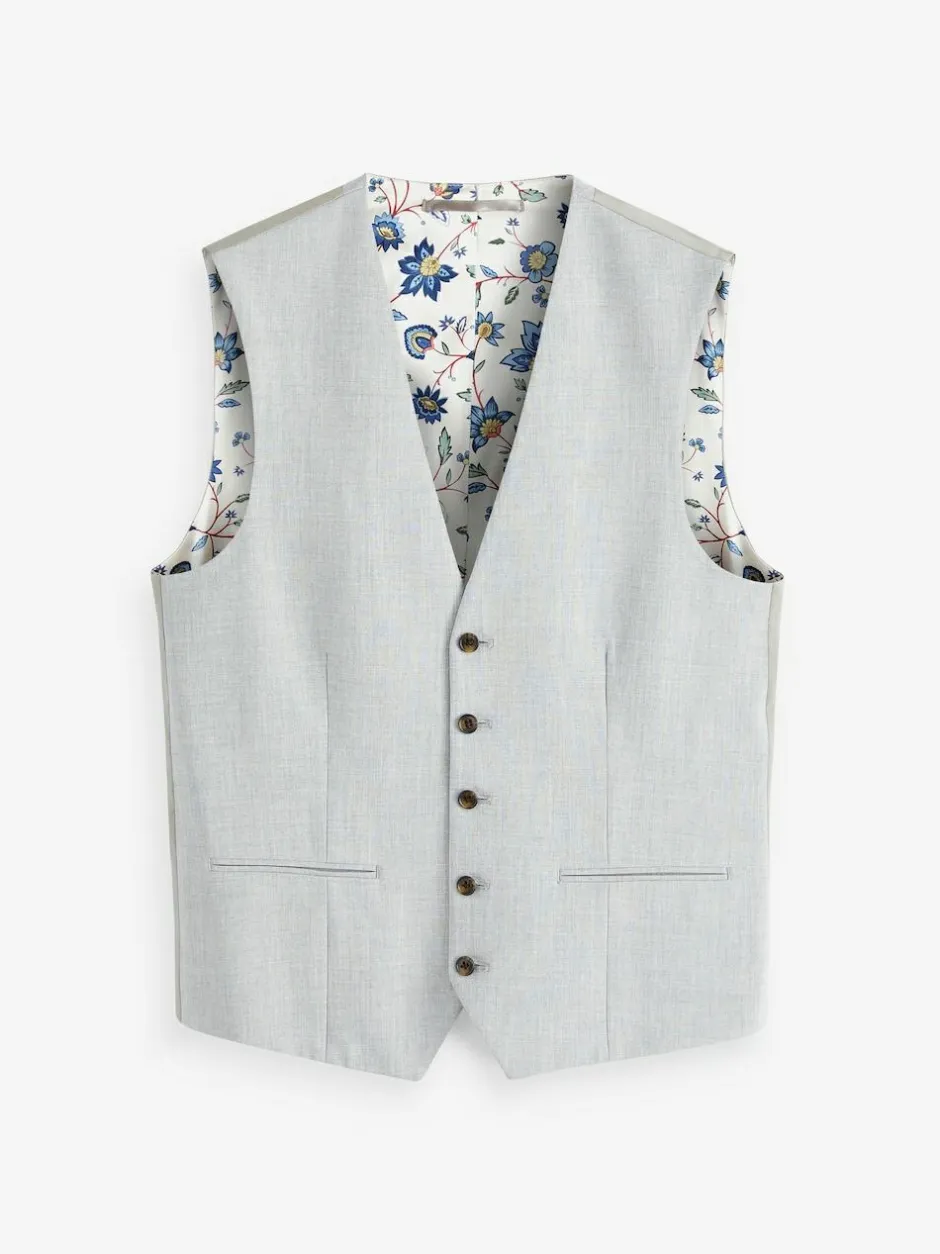 Next Regular Fit Motionflex Stretch Waistcoat Light Grey Discount