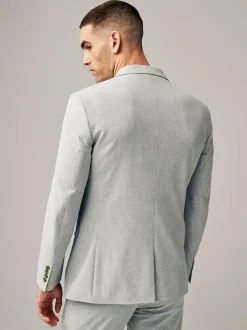 Next Regular Fit Motionflex Stretch Suit Jacket Light Grey