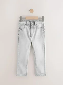 Next Light Grey Regular Fit Stretch Jeans (3-17yrs) Outlet