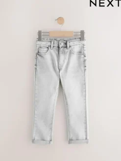Next Light Grey Regular Fit Stretch Jeans (3-17yrs) Outlet