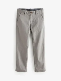 Next Light Grey Regular Fit Stretch Chino Trousers (3-17yrs)