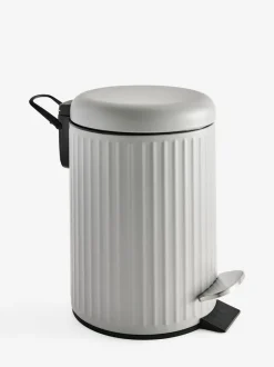 Next Light Grey Rib Soft Close 3 Litre Pedal Bin Sale