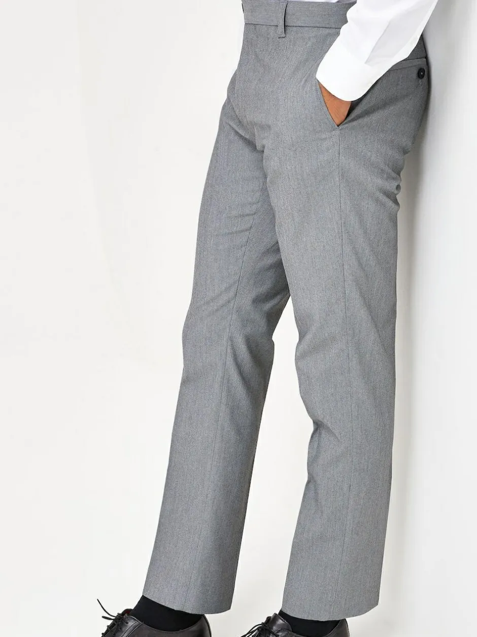 Next Light Grey Slim Fit Stretch Smart Trousers Best