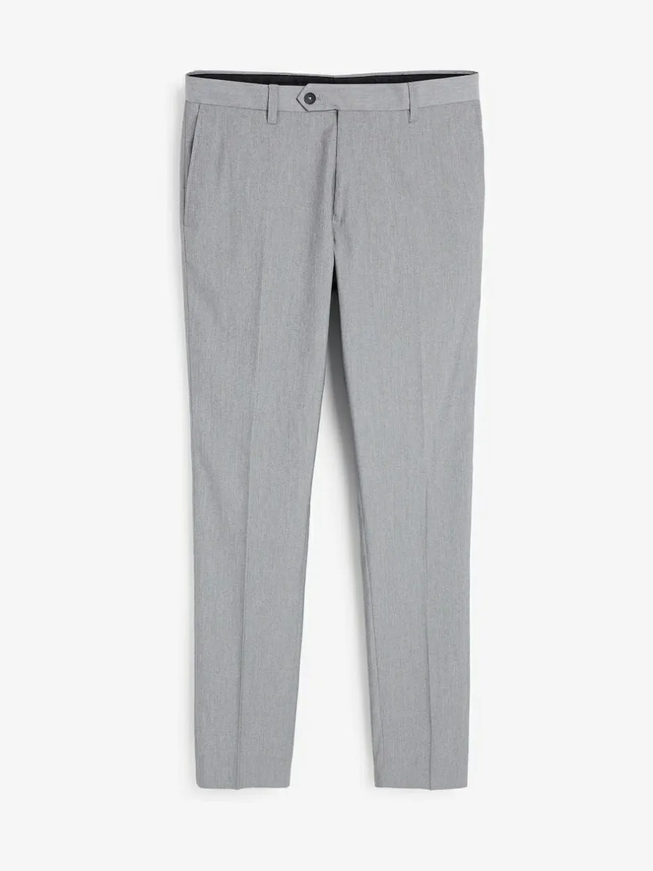 Next Light Grey Slim Fit Stretch Smart Trousers Best