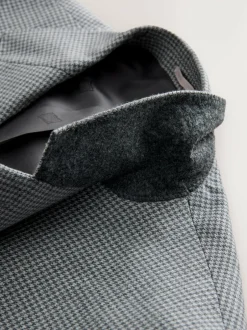 Next Light Grey Tailored Fit Wool Blend Puppytooth Suit Jacket Online