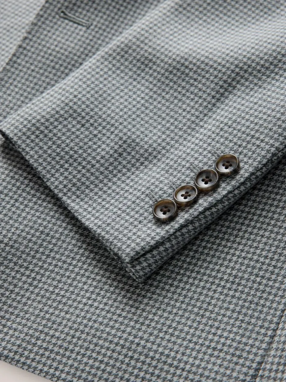 Next Light Grey Tailored Fit Wool Blend Puppytooth Suit Jacket Online