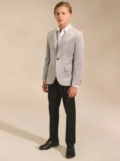 Next Velvet Blazer (3-16yrs) Light Grey Clearance