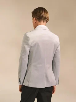 Next Velvet Blazer (3-16yrs) Light Grey Clearance
