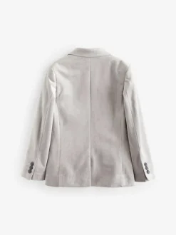 Next Velvet Blazer (3-16yrs) Light Grey Clearance