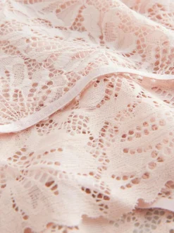 Next Light Pink High Leg Ultimate Comfort Lace Knickers 2 Pack Sale