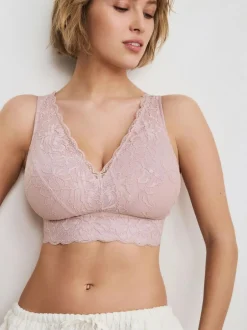 Next Non Pad Non Wire Total Support Lace Bra Light Pink New