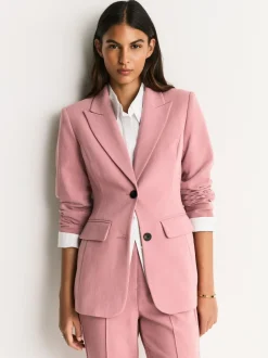 Next Light Pink Sculpting Single Breasted Blazer Discount