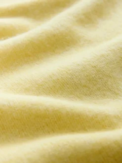 Next Light Yellow N.Premium 100% Merino Wool V-Neck Jumper Clearance
