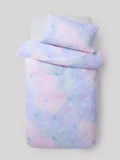 Next Supersoft 100% Brushed Cotton Duvet Cover and Pillowcase Set Lilac Fairy Light Best