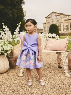 Next Scuba Occasion Dress (3mths-7yrs) Lilac Floral Online