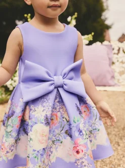 Next Scuba Occasion Dress (3mths-7yrs) Lilac Floral Online