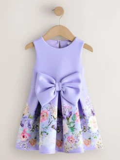Next Scuba Occasion Dress (3mths-7yrs) Lilac Floral Online