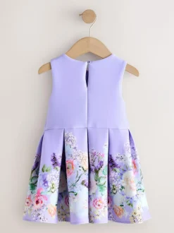 Next Scuba Occasion Dress (3mths-7yrs) Lilac Floral Online
