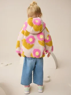 Next Zip Through Fleece (3mths-7yrs) Lilac Flower Print Clearance